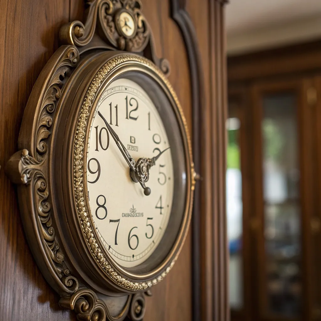 Vintage wall clock with elegant design